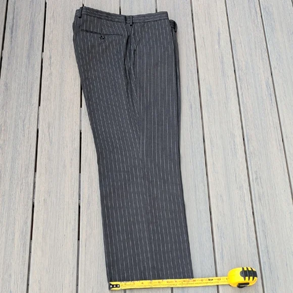 Men's Pinstripe Blazer - Black - Picture 10 of 12